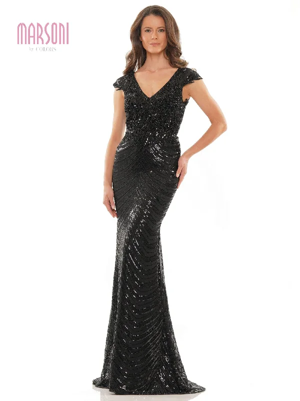 Women's Fashion Clothes Tropical Island - Inspired Attire Marsoni Mother of the Bride Long Dress 315
