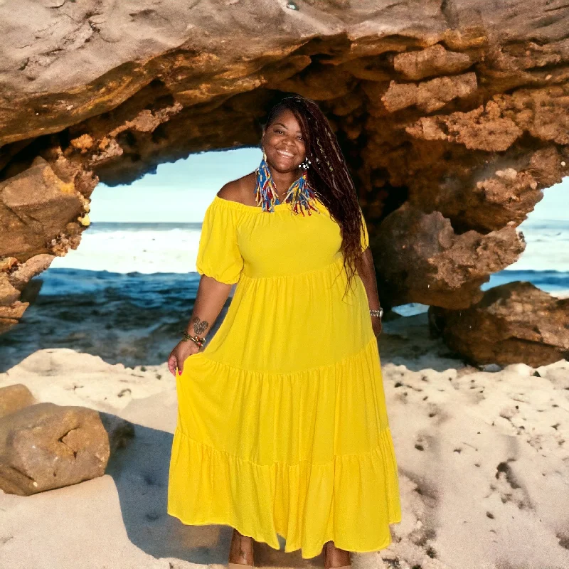 This Weekend's Hottest Deals Are Live Women's Plus Size Off The Shoulder Tiered Flare Dress