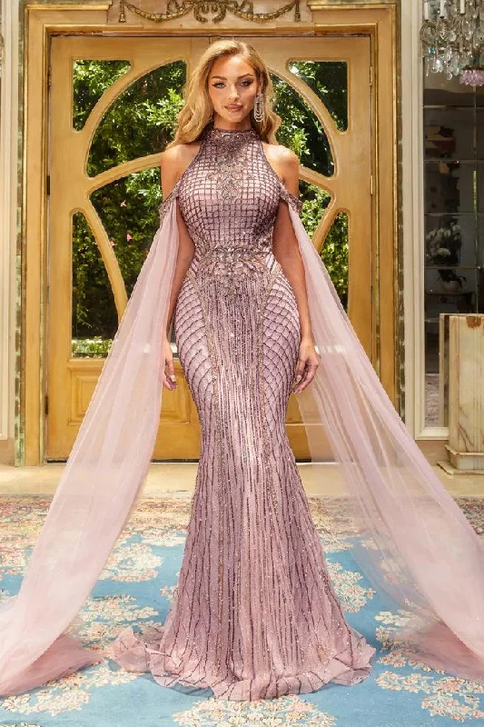 Women's Evening Clothes Catch Every Fashion Trend Portia And Scarlett 22925 Long Halter Prom Dress