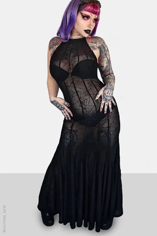 Women's Vacation Attire Versatile Style Wardrobe Spinnerette Maxi Dress