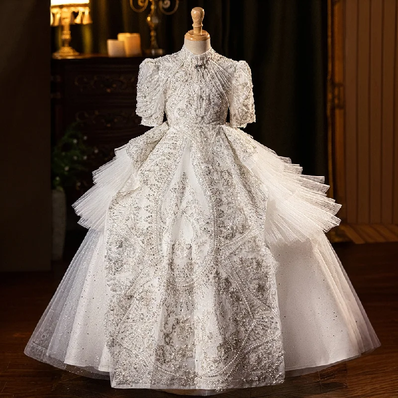 Women's Functional Apparel For Outdoor Activities High End Designer Brands Discount Luxurious Baby  Girl Pageant Dress Toddler Embroidery Party Ball Gown