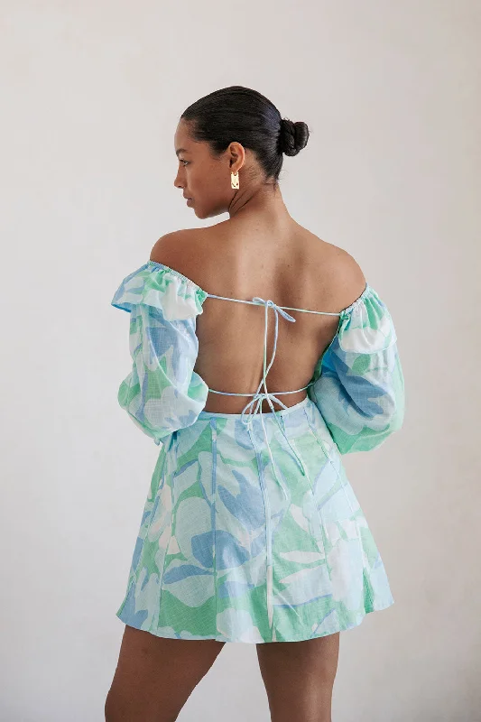 Ends Soon Backless Elisha Dress - Spring Petals