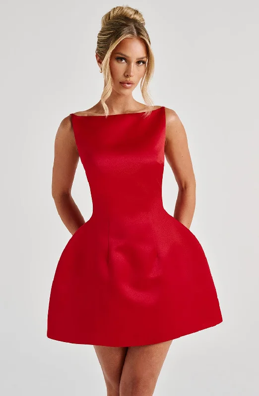 Women's Transitional Apparel High End Designer Brands Discount Tate Mini Dress - Red
