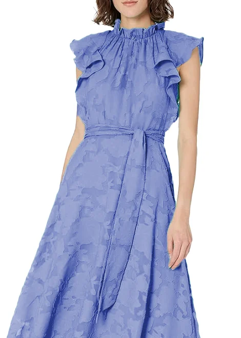 Women's Everyday Apparel City Fashion 2 - tahari flutter sleeve periwinkle midi dress