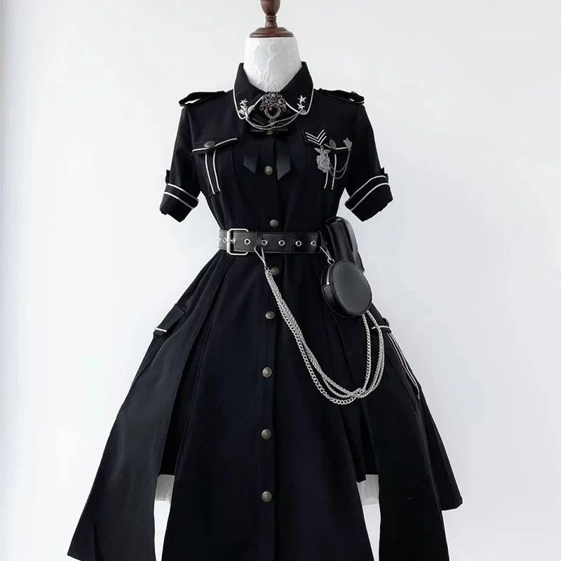 Women's Fashion Essentials At Unbeatable Discounts Your Highness~Evil Python 2.0~Military Lolita Gothic OP Dress