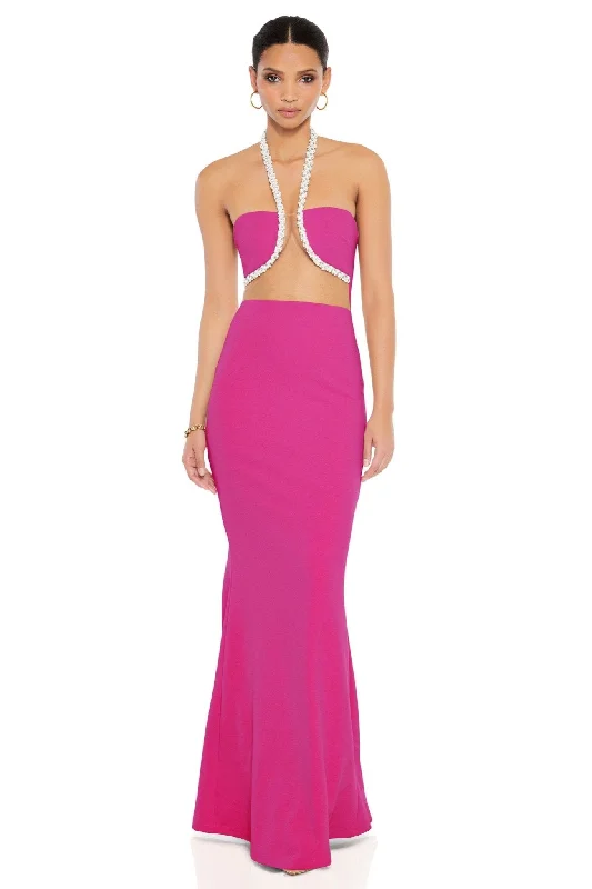 Women's Urban Clothing Soft Textures Adorn Gown