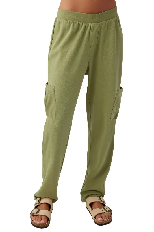 Women's Clothing Apparel Everyday Fashion Billow Cargo Pant In Fatigue