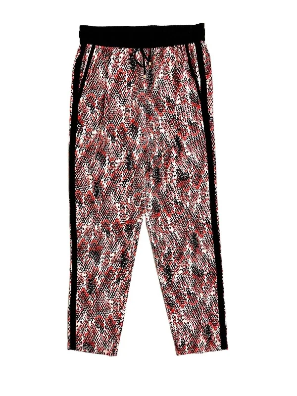 Women's Casual Wear Outfit Stylish Looks Women's Snake Print Drawstring Jogger Pants In Multicolor Women's Casual Wear Outfit Stylish Looks Women's Snake Print Drawstring Jogger Pants In Multicolor