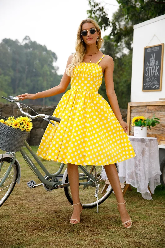 Women's Trendy Clothes Mega Sales KittenAlarm - Womens 1950s Retro Rockabilly Princess Cosplay Dress with pockets polka dot apron 50's 60's Party Costume Gown(S-2XL)