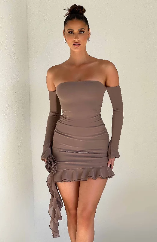 Women's Effortless Casual Outfit Mid Season Sale Alix Mini Dress - Chocolate