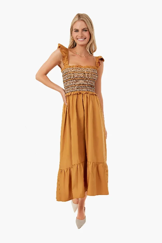 Women's Stylish Professional Garments Crazy Discounts, Hurry Up Marigold Penelope Midi Dress