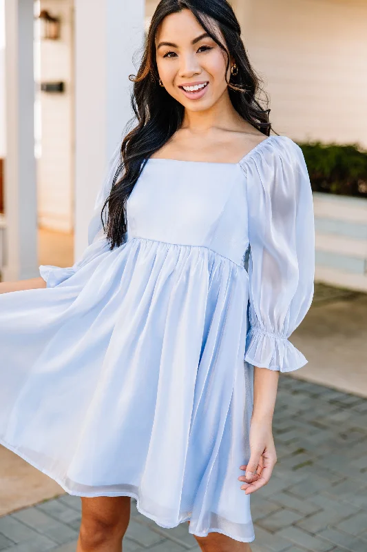 Women's Workout Garments Insane Discount Onslaught Keep Your Eyes On Me Light Blue Babydoll Dress