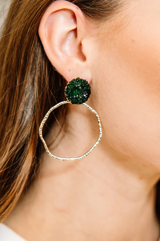 Women's Trendy Casual Outfit Quick Grab Deals Taylor Shaye Designs: Emerald Glitter Earrings