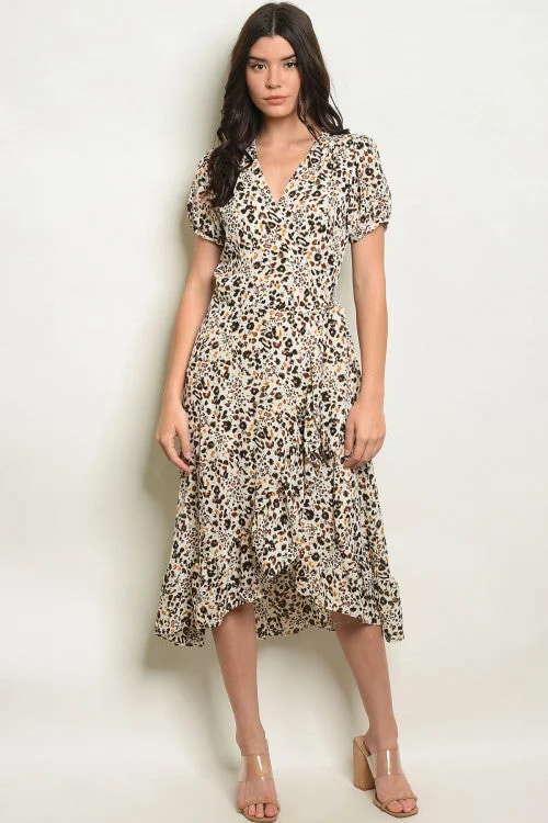 Women's Chic Apparel Lighten Up With Nordic Styles Taupe Animal Print High Low Maxi Dress Women's Chic Apparel Lighten Up With Nordic Styles Taupe Animal Print High Low Maxi Dress