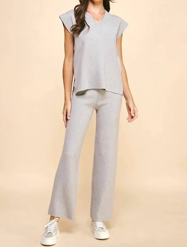 Women's Everyday Clothes Tropical Island - Inspired Attire Straight Leg Sweater Pants In Grey Women's Everyday Clothes Tropical Island - Inspired Attire Straight Leg Sweater Pants In Grey