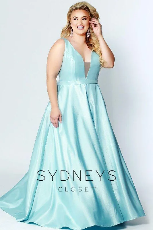 Tailored Clothing For Women Fashion Deal Sydneys Closest Long Plunging V-Neck Plus Size Formal Prom Dress