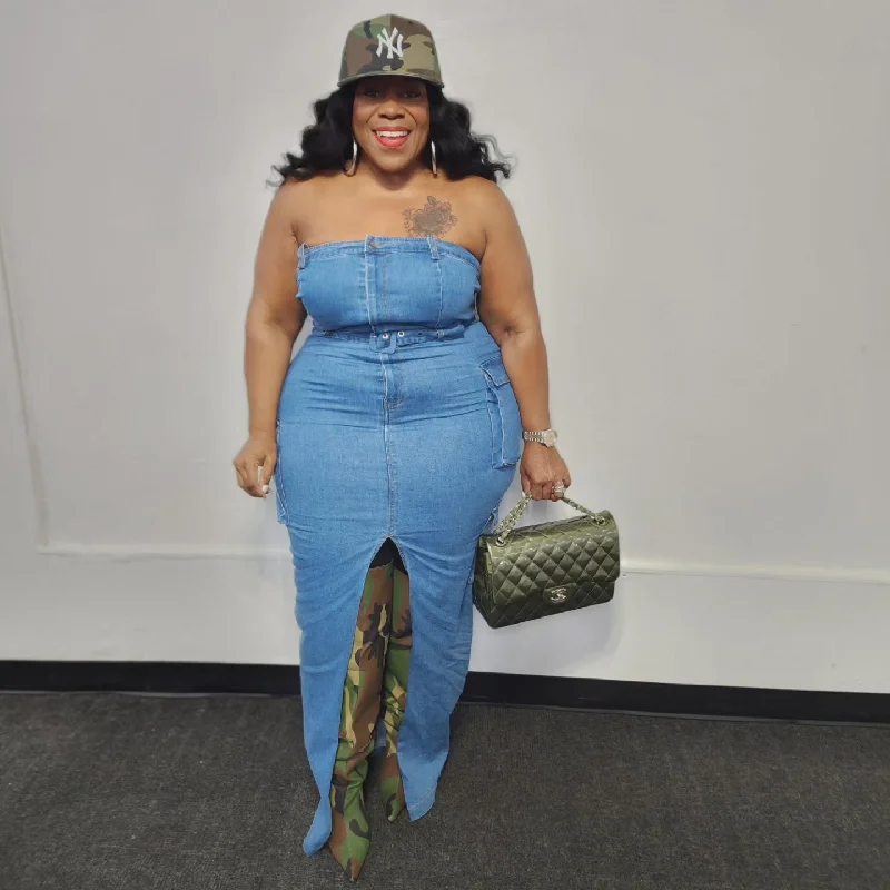 Women's Transitional Outfit Special Offers, Don't Miss Dallas Denim Maxi Dress