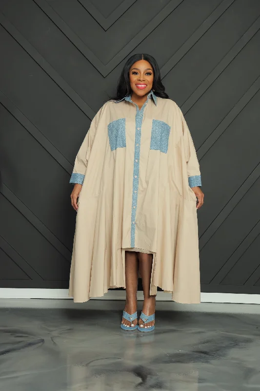 From Casual To Chic, All On Sale Tan Outta Denim Pocket Dress
