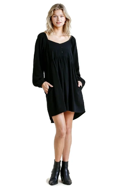 Style Steals You Don't Want To Miss Sweetheart Babydoll Dress, Black