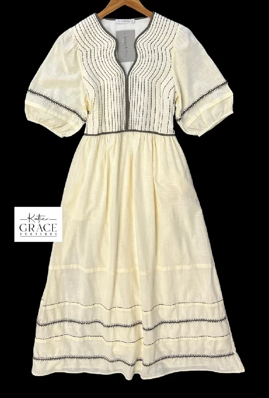 Women's Comfortable Lounge Outfit Big Savings "Sarah" Midi Dress with Embroidered Detail Women's Comfortable Lounge Outfit Big Savings "Sarah" Midi Dress with Embroidered Detail
