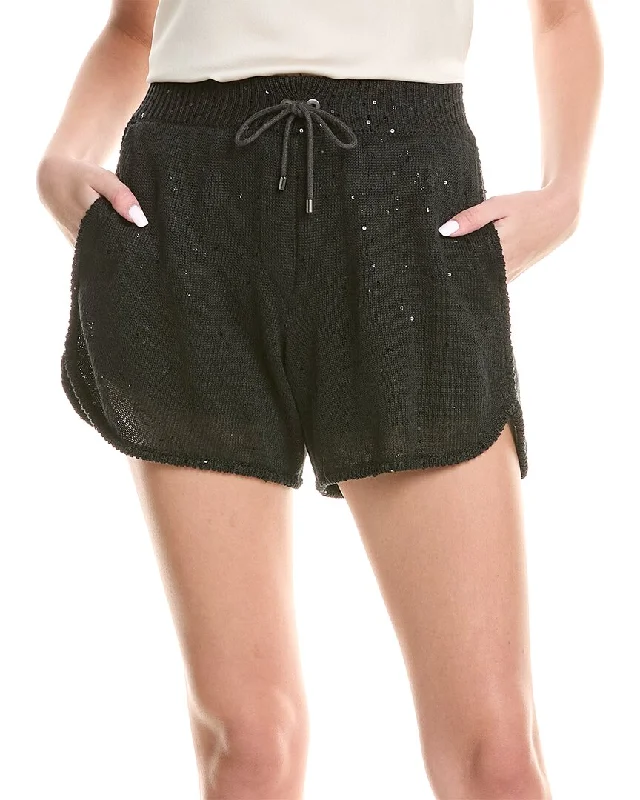 Women's High-End Clothing Fashion Deal Brunello Cucinelli Linen & Silk-Blend Short