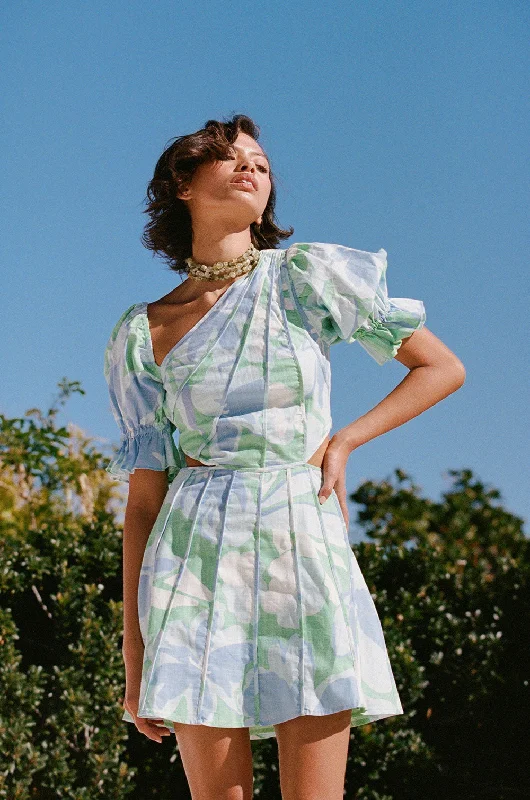 Women's Relaxed Clothes Jonty Puff Dress - Spring Petals