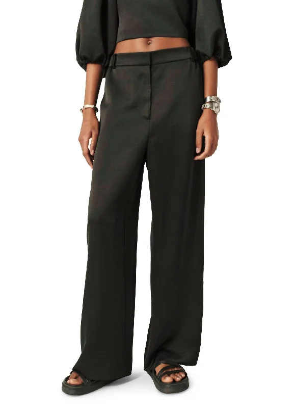 Women's Holiday Clothing Parisian Effortless Chic Style Dovima Pants In Black