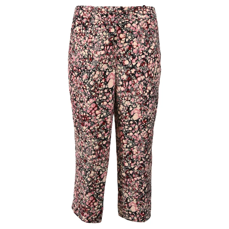 Women's Occasion Wear Apparel Contemporary Chic Victoria Beckham Printed Straight-Leg Crop Trousers in Multicolor Cotton Women's Occasion Wear Apparel Contemporary Chic Victoria Beckham Printed Straight-Leg Crop Trousers in Multicolor Cotton