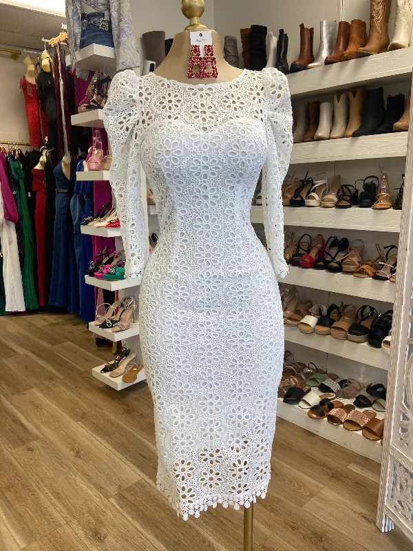 Flash Sale All Weekend Long Lace Eyelet Dress