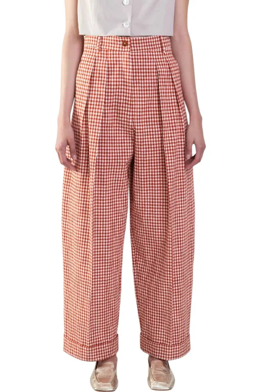 Women's Clothes For Work Events Contemporary Elegance Pleated Trouser Pants In Cotto Women's Clothes For Work Events Contemporary Elegance Pleated Trouser Pants In Cotto