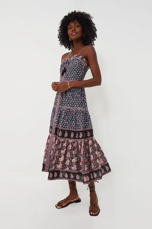 Women's Transitional Garments Flash Sale Starts Donna Print Sleeveless Midi Dress