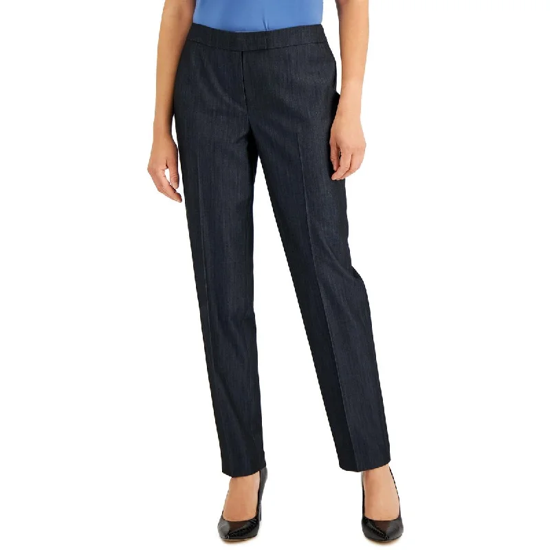 Women's Holiday Attire Season Transition Versatile Wear Clearance Womens Straight Leg Mid Rise Trouser Pants Women's Holiday Attire Season Transition Versatile Wear Clearance Womens Straight Leg Mid Rise Trouser Pants