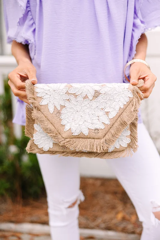 Women's Activewear Apparel The Latest Trends Take Me Away Jute Clutch/Purse