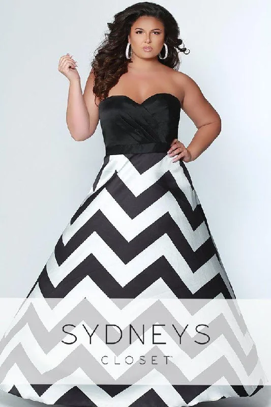Comfortable Women's Clothes Casual Yet Stylish Separates Sydneys Closet Long Chevron Print A-Line Skirt Plus Size Prom Dress