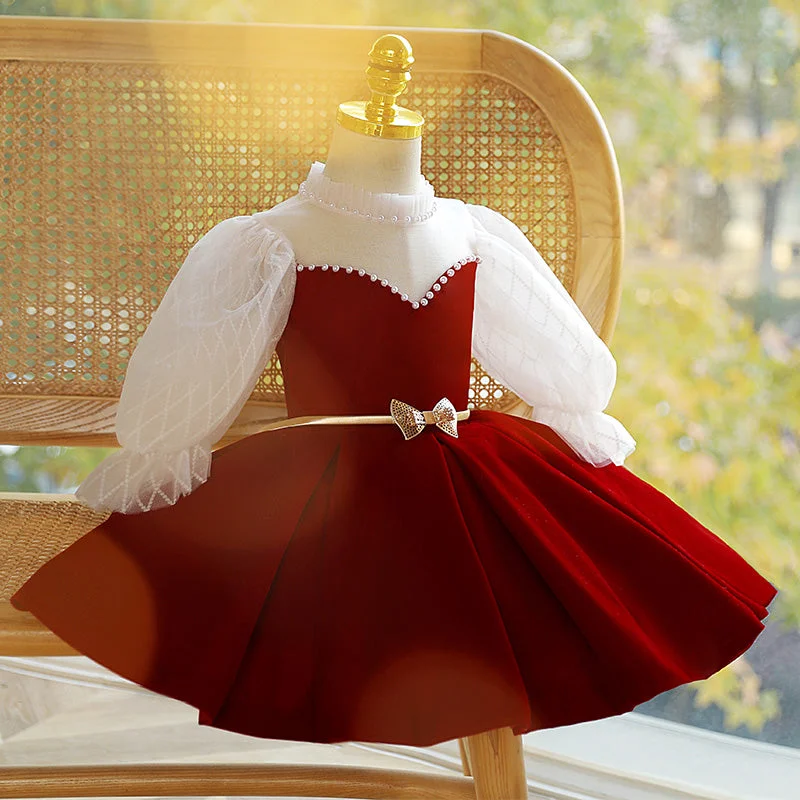 Affordable Fashion Clothing For Women Statement Piece Girl Christmas Dress Flower Girl Dress Toddler Ball Gowns Pageant Contrasting Color Princess Dress