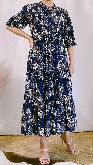 Women's Trendy Apparel Chic And Edgy Aubrey Pintuck Tiered Midi Dress