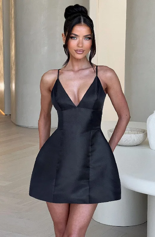 Stylish Women's Outerwear Apparel Find Your Unique Flair Nicole Mini Dress - Black