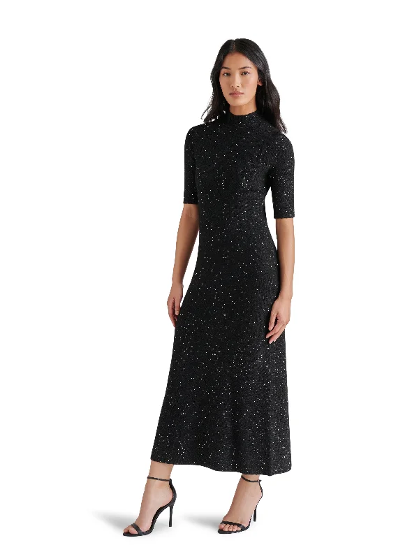 Luxury Women's Clothes Minimalist Office - Ready Style KNIT MOCK MIDI DRESS