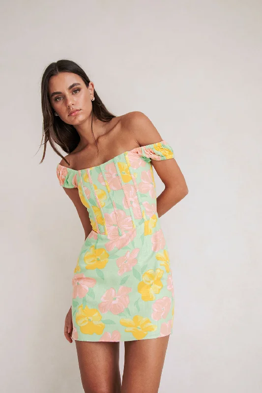 Special Offers Tillie Dress - Rose Fill Green