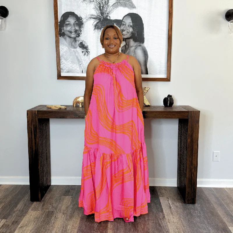 Elegant Women's Attire Sophisticated Style 'Lana' Flowy Maxi Dress