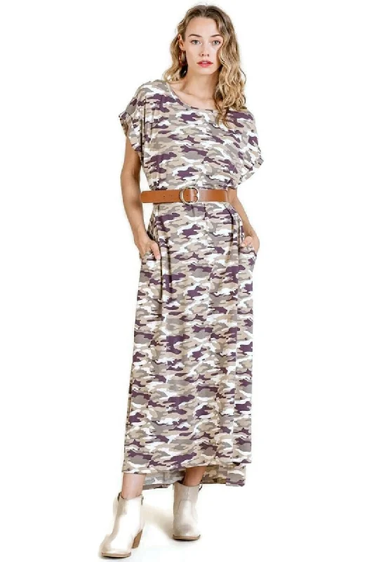 Women's Weekend Outfit You'Ll Love Us Because Camo Maxi Dress, Taupe