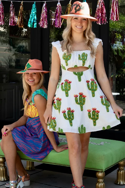 Spring Fashion Fuzzy Cactus Dress