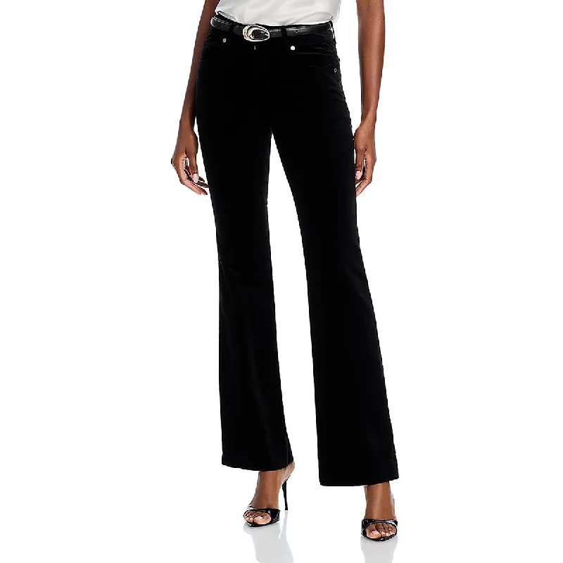 Women's Charming Outfit For Events Limited Stock Womens High Rise Velvet Straight Leg Pants Women's Charming Outfit For Events Limited Stock Womens High Rise Velvet Straight Leg Pants