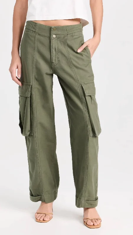 Women's Stylish Professional Garments You'Ll Love Us Because Wide Leg Cargo Pants In Poblano Women's Stylish Professional Garments You'Ll Love Us Because Wide Leg Cargo Pants In Poblano