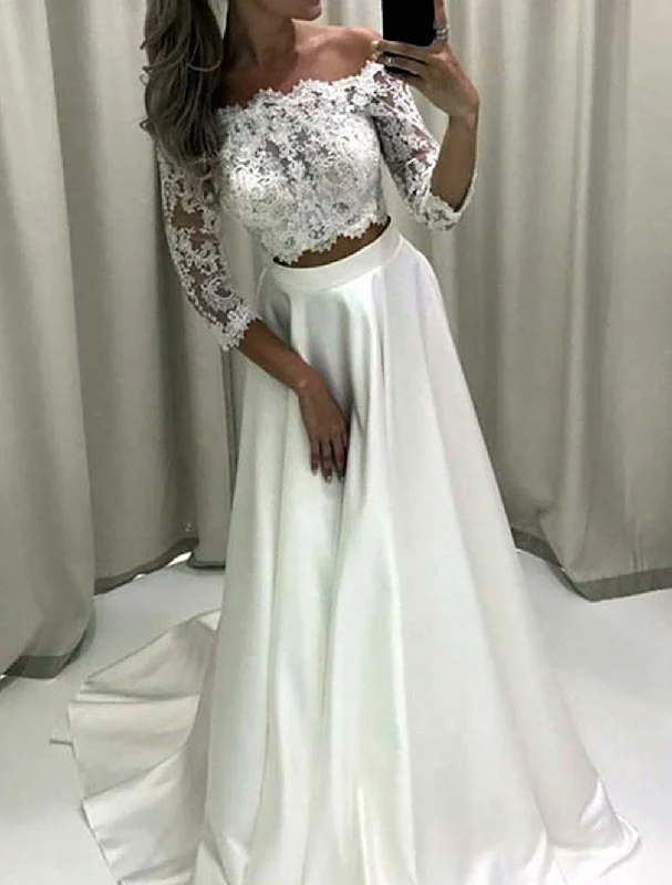 Women's Party Clothes Chic Trend Collection Women A-Line Appliques Wedding Dresses Long Sleeves Lace Bridal Gowns YWD184 Women's Party Clothes Chic Trend Collection Women A-Line Appliques Wedding Dresses Long Sleeves Lace Bridal Gowns YWD184