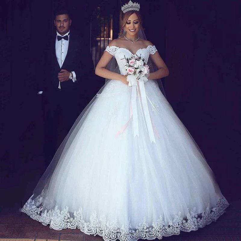 Women's Clothes For The Office Elegant Attire For The Modern Lady Roycebridal Wedding Dresses with Lace Sweep Train Ball Gown Women's Clothes For The Office Elegant Attire For The Modern Lady Roycebridal Wedding Dresses with Lace Sweep Train Ball Gown