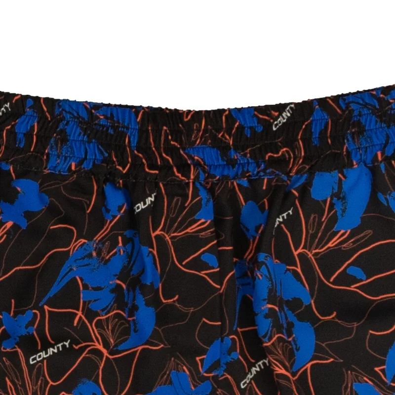 Luxury Women's Clothing Holiday Sale Marcelo Burlon County Flowers Boxer Shorts - Black/Blue Luxury Women's Clothing Holiday Sale Marcelo Burlon County Flowers Boxer Shorts - Black/Blue