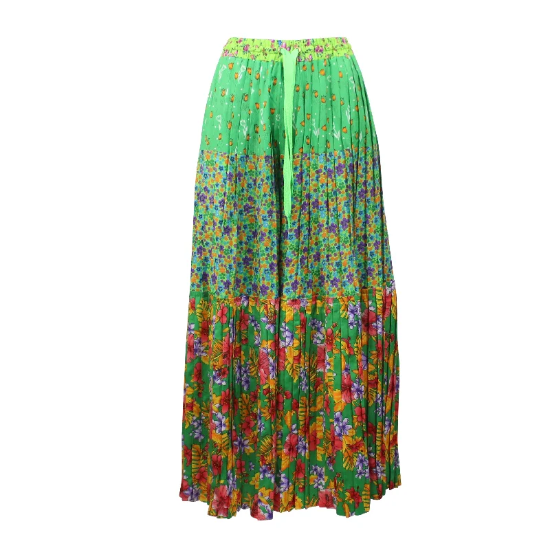 Women's Professional Garments Summer Deals Le Jesus Pleated Pattern Mix Palatzo - Green