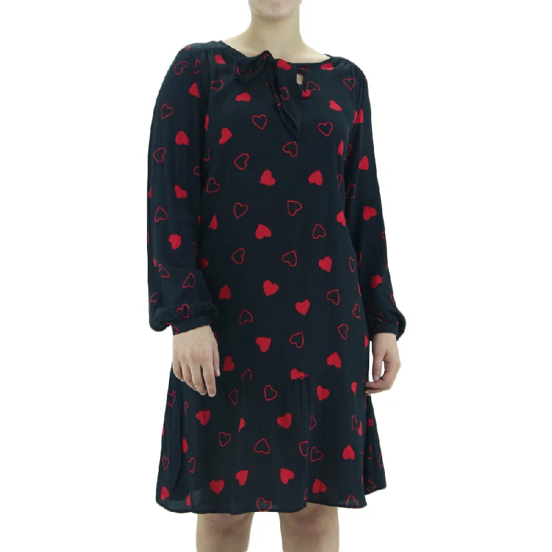 Women's Clothes For Work Refined Simplicity Women's Printed Midi Dress,Black