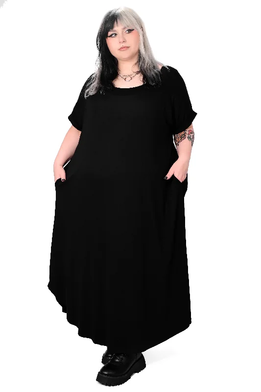 Women's Evening Garments Style Revolution Brunch Goth Oversized Maxi Dress